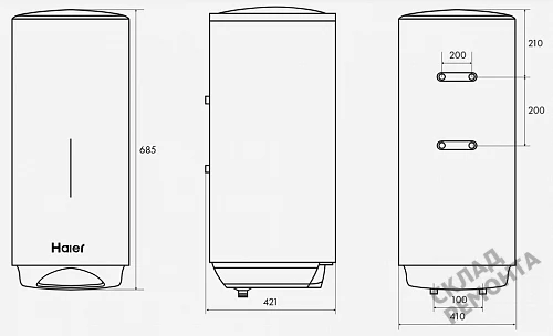 Фото Водонагреватель накопительный Haier ES50V-VH3, 50 л – купить в Москве: цена, описание, фото. Интернет-магазин 5