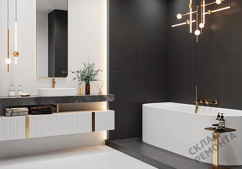 Фото Керамогранит матовый Alma Ceramica Твин GFU04WIN20R черный 600*600*9 – купить в Москве: цена, описание, фото. Интернет-магазин 2