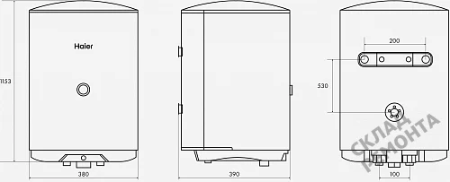 Фото Водонагреватель накопительный Haier ES100V-C1 100 л. – купить в Москве: цена, описание, фото. Интернет-магазин 5