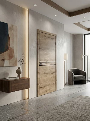 Дверь FlyDoors Лофт LF03 (кромка с 4-х сторон) дуб пацифика, ПВХ, АБС-пластик