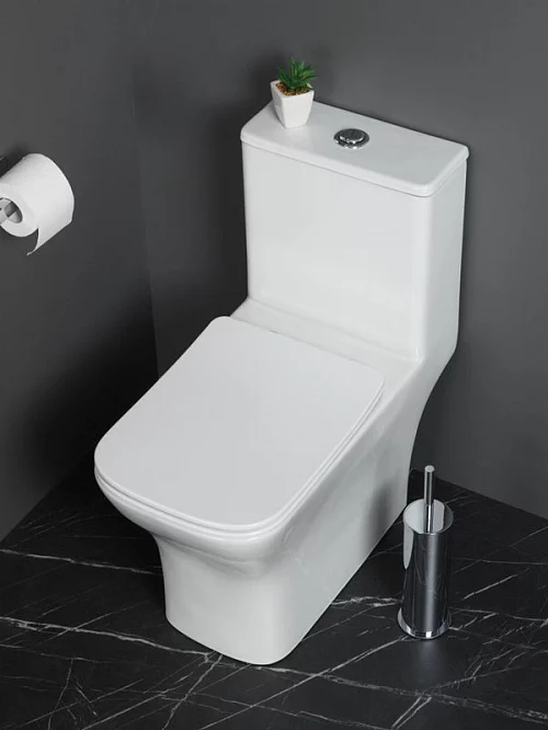 Фото Унитаз моноблок BelBagno Neon BB8617CPR-MN/SC безободковый купить в Москве: цена, описание, фото. Интернет-магазин 1