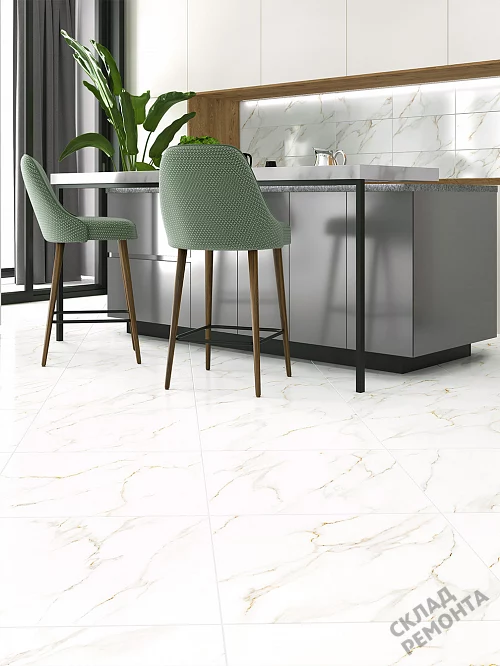 Фото Керамогранит лаппатированный Alma Ceramica Невада GFU04NVD00L белый 600*600*9 – купить в Москве: цена, описание, фото. Интернет-магазин 1