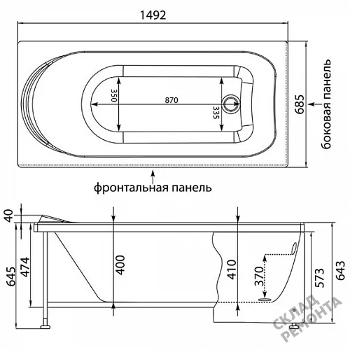 Фото Ванна акриловая Aquanet West 150*70  купить в Москве: цена, описание, фото. Интернет-магазин 8