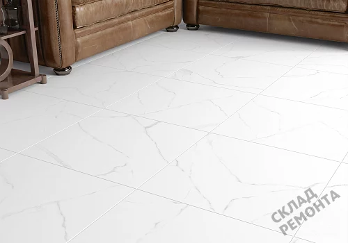 Фото Керамогранит матовый Alma Ceramica Каррара GFU04CRR00R светло-серый 600*600*9 – купить в Москве: цена, описание, фото. Интернет-магазин 2