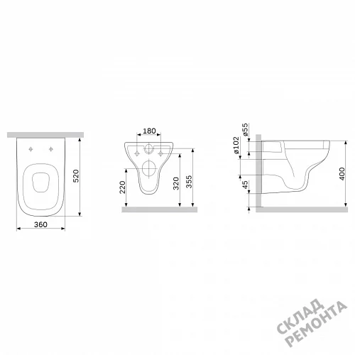 Фото Унитаз подвесной Am.Pm Spirit V2.0 C701700WH безободковый купить в Москве: цена, описание, фото. Интернет-магазин 4