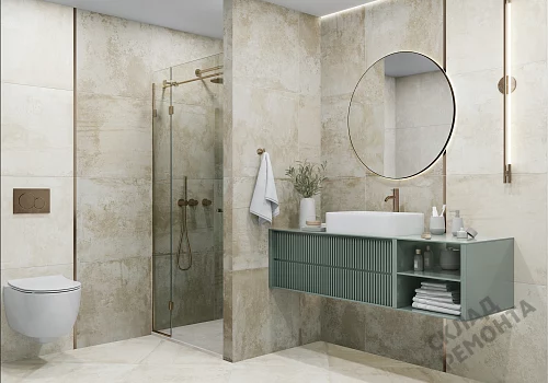 Фото Керамогранит матовый Alma Ceramica Цементо GFU6060CMT04R бежевый 600*600*9 – купить в Москве: цена, описание, фото. Интернет-магазин 5