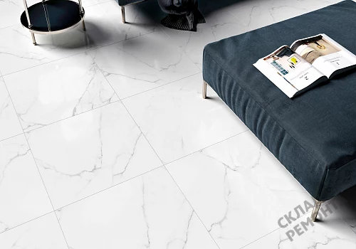 Фото Керамогранит матовый Alma Ceramica Каррара GFU04CRR00R светло-серый 600*600*9 – купить в Москве: цена, описание, фото. Интернет-магазин 3