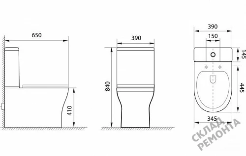 Фото Унитаз напольный Aquanet Roll-C 210764 безободковый купить в Москве: цена, описание, фото. Интернет-магазин 5