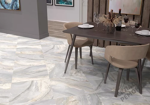 Фото Керамогранит лаппатированный Alma Ceramica Мэджик GFU04MGC64L серый 600*600*9 – купить в Москве: цена, описание, фото. Интернет-магазин 2