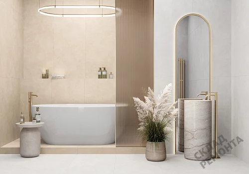 Фото Керамогранит матовый Alma Ceramica Мурал GFU60120MUR04R бежевый 1200*600*8,5 – купить в Москве: цена, описание, фото. Интернет-магазин 4