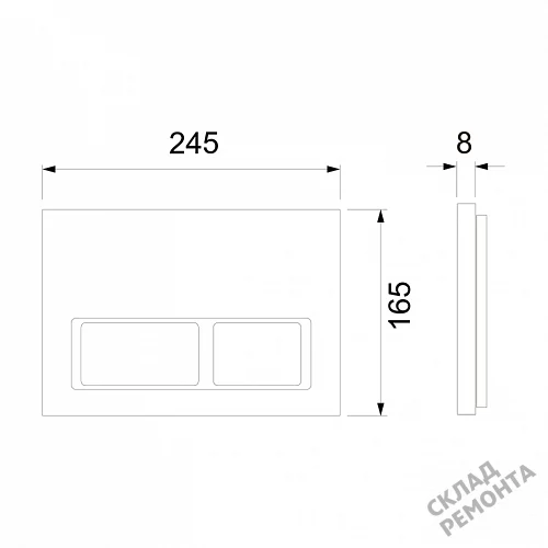 Фото Инсталляция для подвесного унитаза Tecespring S401204 с кнопкой купить в Москве: цена, описание, фото. Интернет-магазин 6