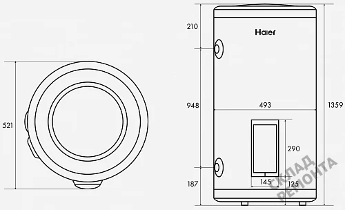 Фото Водонагреватель накопительный Haier FCD-JTLD150, 150 л – купить в Москве: цена, описание, фото. Интернет-магазин 6