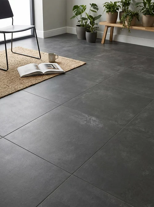 Фото Керамогранит матовый Alma Ceramica Тотем GFU6060TTM20R черный 600*600*9 – купить в Москве: цена, описание, фото. Интернет-магазин 1
